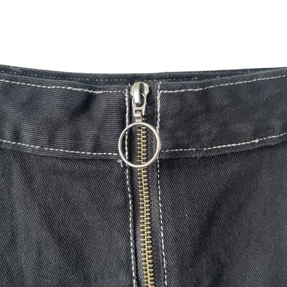 Vans Black Mini Skirt Size Small Jean Patch Groovy 70s Skate - Picture 4 of 8